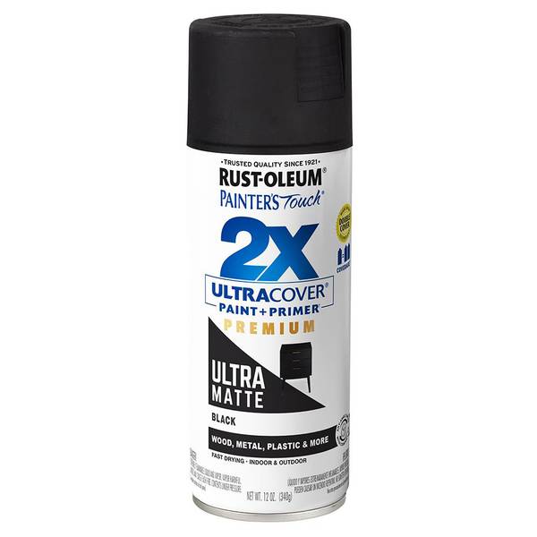 Rust-Oleum 6-Pack of 12 oz Brands 263422 Black Automotive Spray Finish, Matte