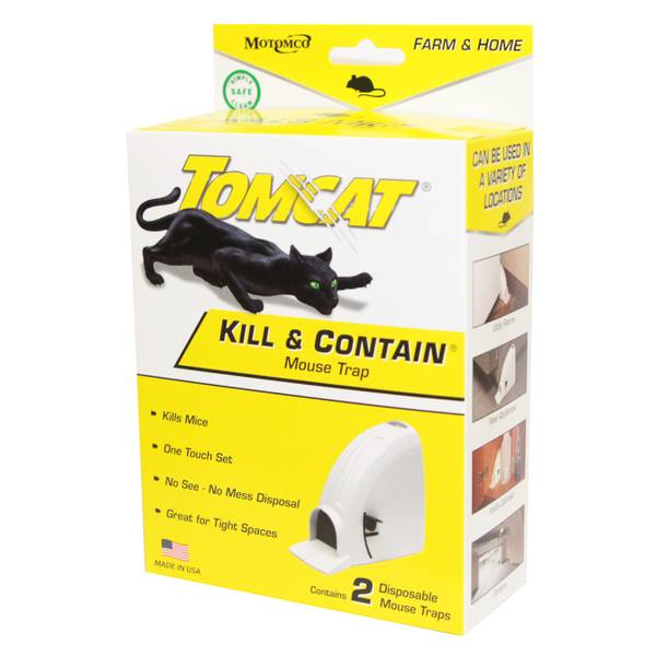 2pk TOMCAT Kill & Contain No Touch No View No Mess Disposable Mouse Mice Trap 