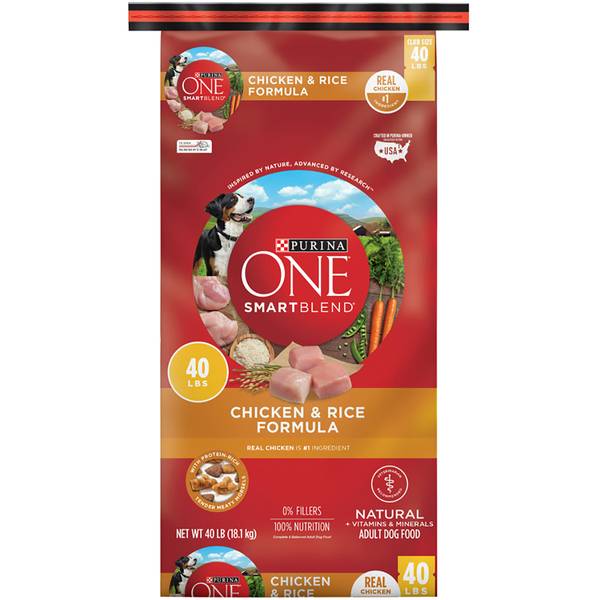 Purina One 40 lb Smartblend Chicken Rice Dry Dog Food 199 287