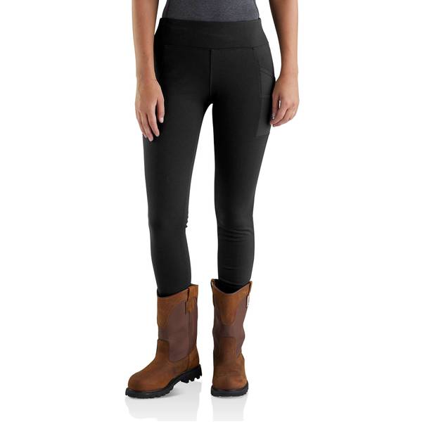 CARHARTT FORCE FITTED MIDWEIGHT UTILITY BLACK WOMEN's LEGGING Plus
