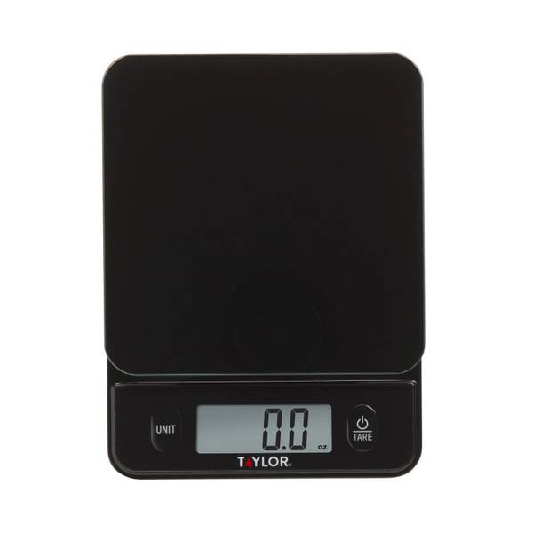 Taylor Glass Digital Kitchen Scale Black, 11 lb.