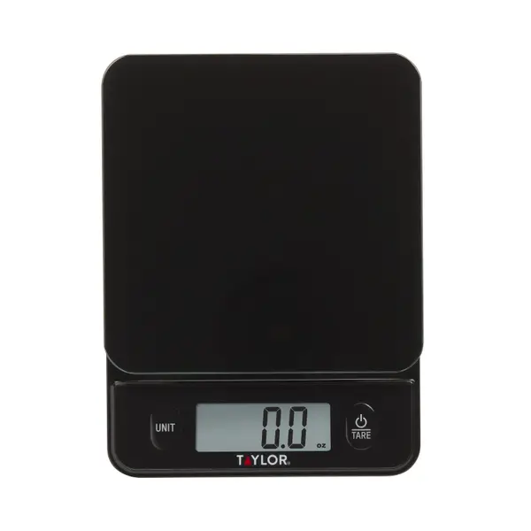 Taylor Stainless Steel Electronic Kitchen Food Scale Digital Round White  lbs ozs