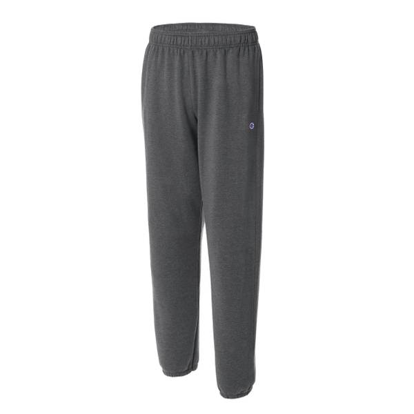 Champion Lehigh University Charcoal Powerblend Closed Bottom Sweatpants, Charcoal, 50% COTTON/ 50% POLYESTER, Size XL, Rally House