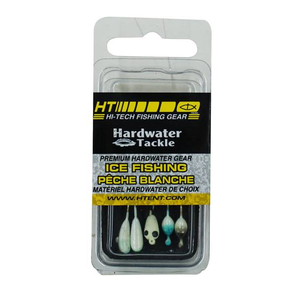 Hi-Tech Fishing 5 Pack Assortment #10 Hardwater Micro Jig Glow -  HW-ECK5GL10X