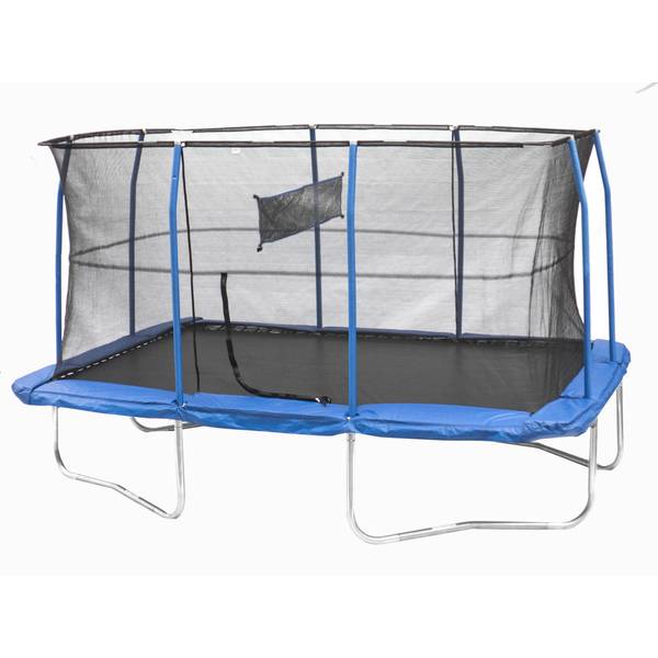 JumpKing 10'x14' Rectangle Trampoline with Volleyball Netting ...