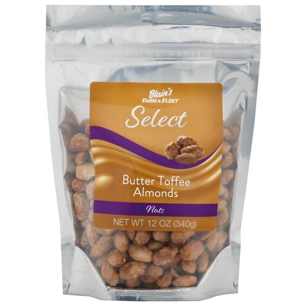 Blain's Farm & Fleet Select Butter Toffee Almonds 12 oz 701716