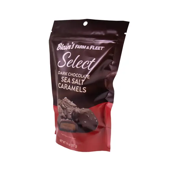 Blain's Farm & Fleet 14 oz Select Dark Chocolate Sea Salt Caramels