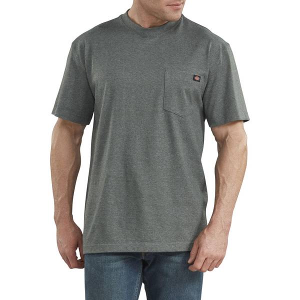 Dickies Men's Short Sleeve Heavyweight T-Shirt, HUNTER GREEN HEATHER, L ...