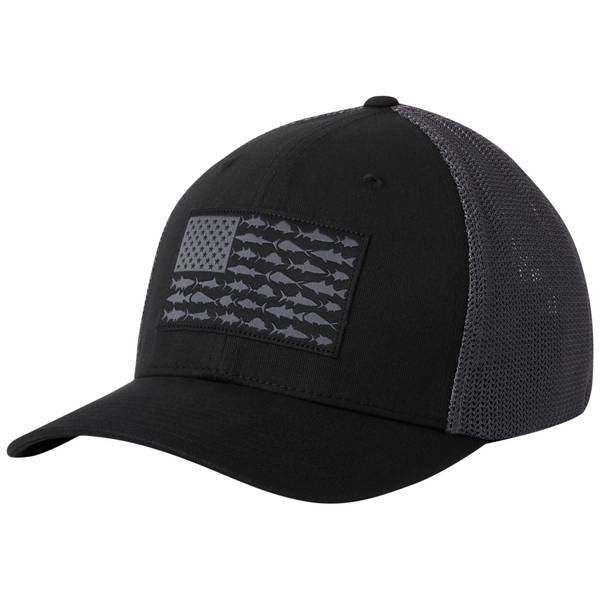 GRUNDENS Bluefin Trucker Cap BLACK  Fisherman hat with wide cap brim and  Mesh top