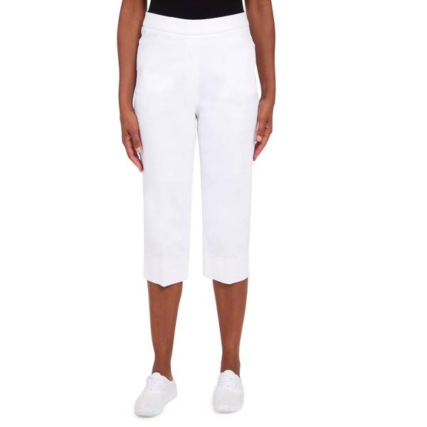 Alfred Dunner Women's Allure Clam Digger Capris, White, 16 - 01518-100 ...