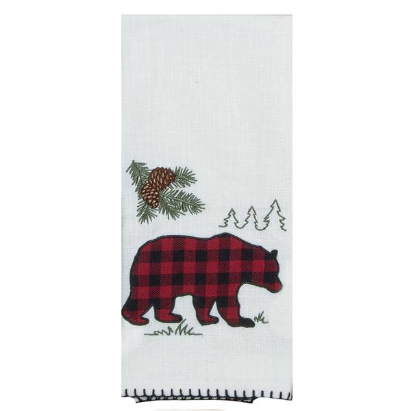 Kay Dee Designs Woodland Bear Applique Tea Towel