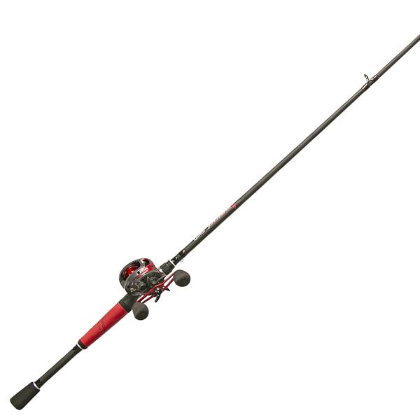 Alpha Medium 6' Low Profile Fishing Rod and Bait Cast Reel Combo (2 Pi