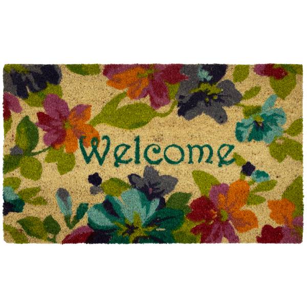 Trade Associates TFCOIR Tapestry Floral Rubber Backed Coir Mat 18 By 30 Inch 