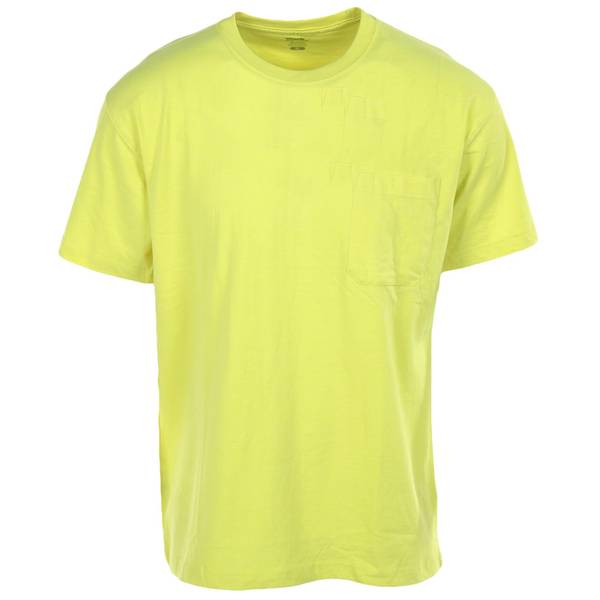 Work n' Sport Men's Heavyweight Pocket TShirt, Yellow Hi Vis, 4X