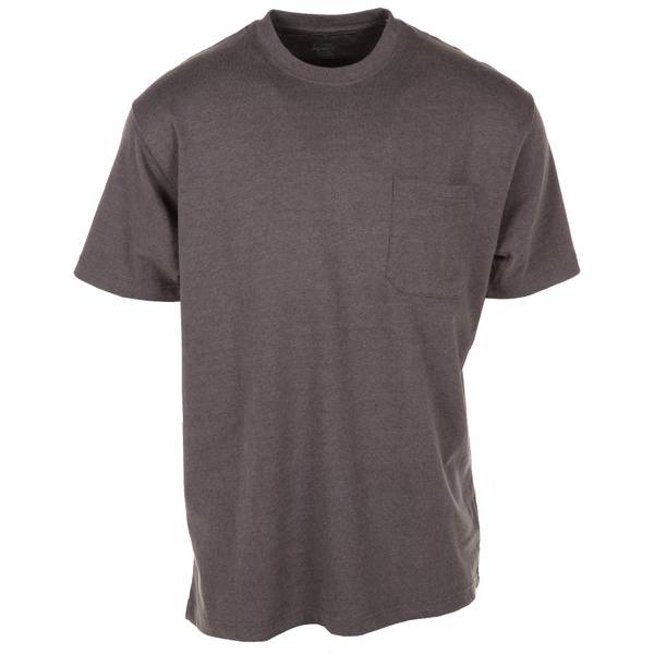 Work n' Sport Men's Heavyweight Pocket TShirt, Black Heather, XL