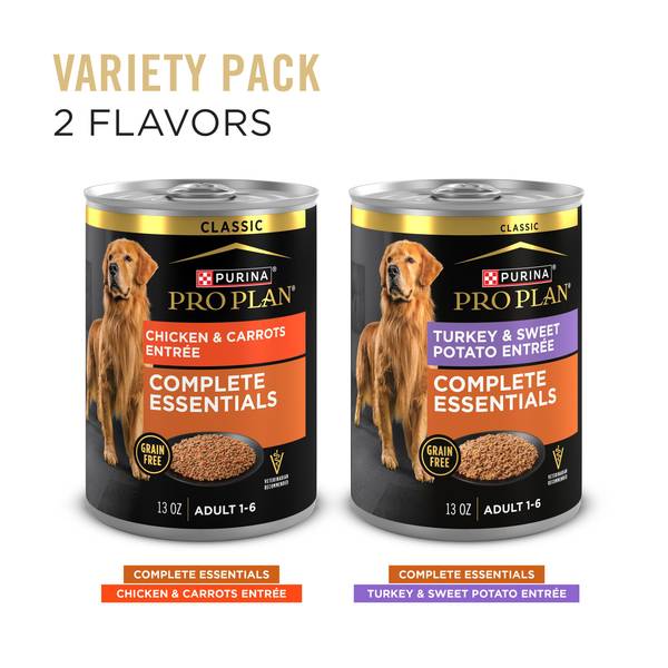 Purina Pro Plan 12-Count Complete Essentials Grain Free Variety Dog Food 13  oz, Real Chicken or Turkey - 199-077-15 | Blain's Farm & Fleet
