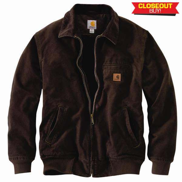 Carhartt Men's Bankston Jacket, Dark Brown, L - 101228-201-L | Blain's ...
