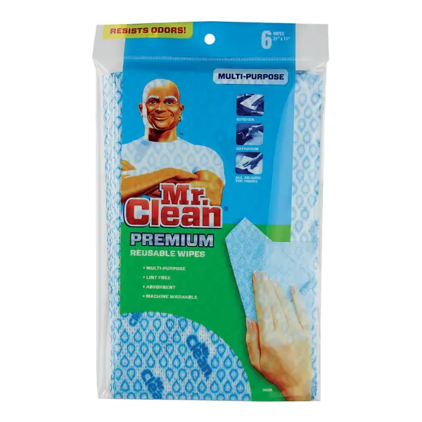 Clean Multi-purpose Reusable Wipes Machine Washable Household 6pk for sale online Mr 