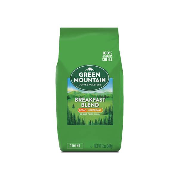 Keurig 12 oz Green Mountain Coffee Ground Breakfast Blend Decaf