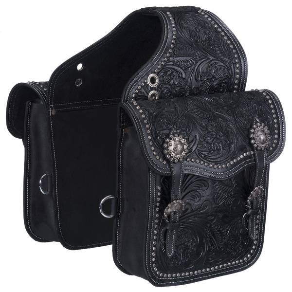 Photo of Floral Oak Leaf Tooled Saddle Bag