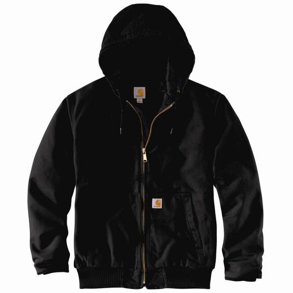 Carhartt Men's Duck Quilt-Lined Active Jacket, Black, 5X - 104050-BLKX ...