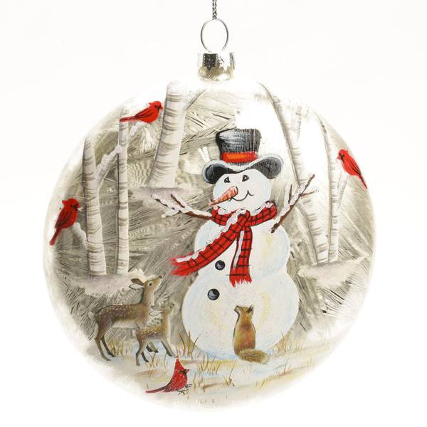 Caffco International Snowman Glass Disc Ornament - XO6039450 | Blain's ...