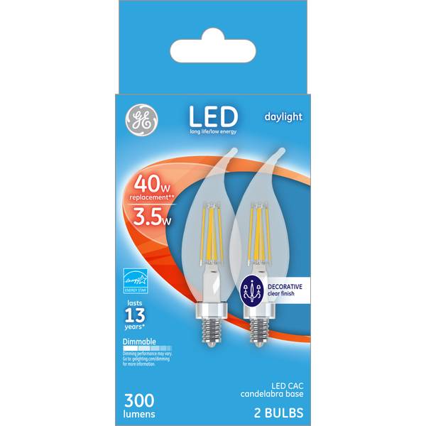 Photo of 2-Pack 3.5-Watt LED Daylight Dimmable CAC Light Bulbs