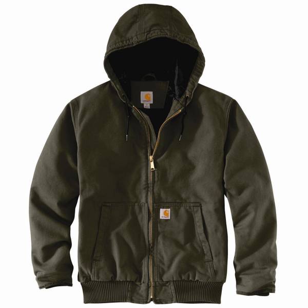 Carhartt Men's Duck Quilt-Lined Active Jacket, Carhartt Brown, M -  104050-BRN-M