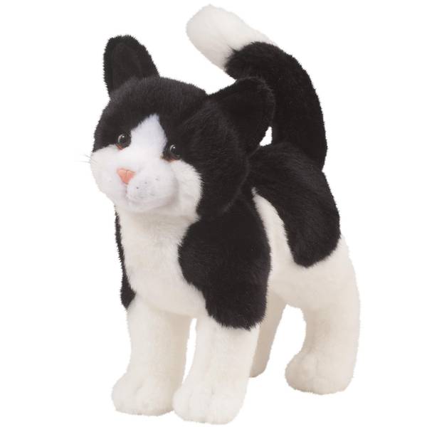black and white stuffed animals