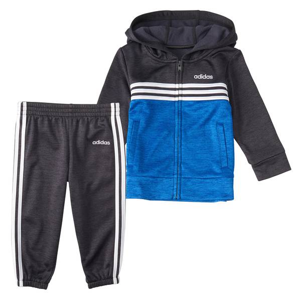 Adidas Infant Boy's Melange Hooded Jacket Set - AG6209-AK11-AI-24M ...