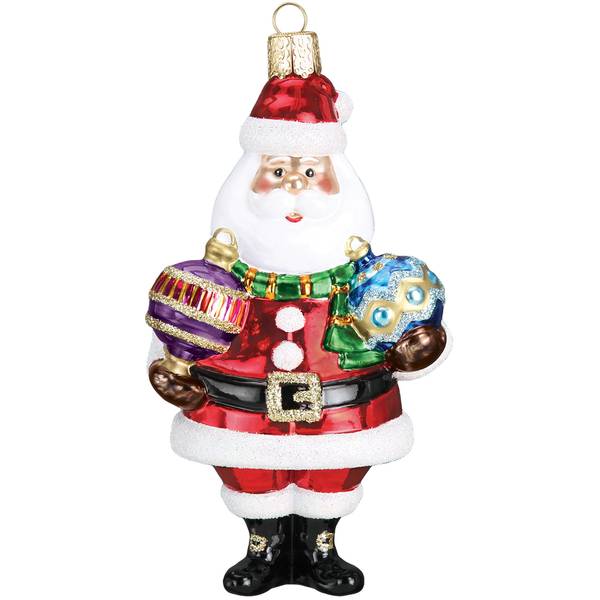 Old World Christmas Shatterproof Santa Ornament - 90003 | Blain's Farm ...