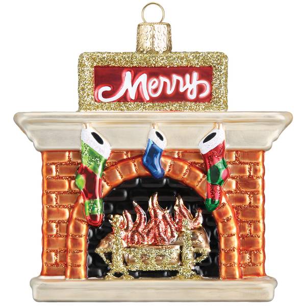 Old World Christmas Shatterproof Fireplace Ornament 92001 Blain's