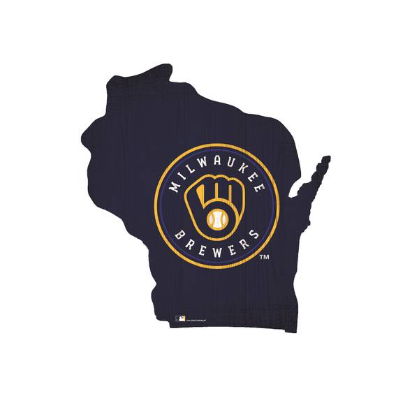 All Star Sports Brewers Team Color Logo State Sign M0838BREWERS