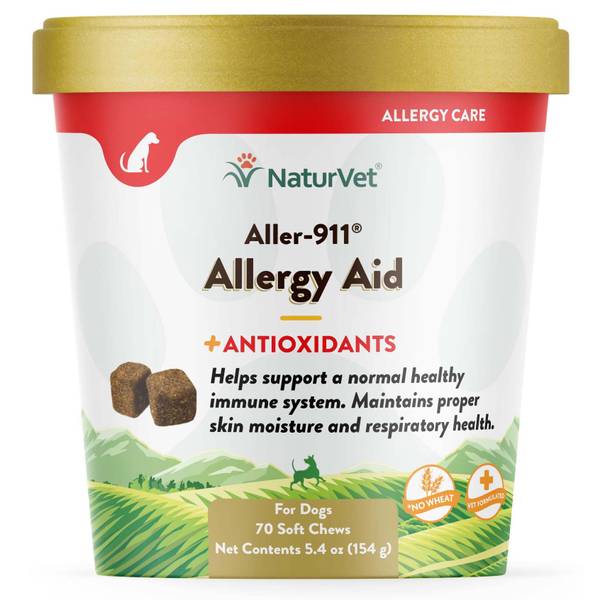 NaturVet 70Count Aller 911 Aid Plus Antioxidants Dog Supplement
