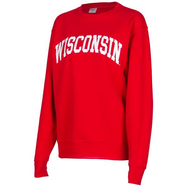 ZooZatZ Women's Wisconsin Badgers Sport Crew Sweatshirt, Red, M - EA06 ...