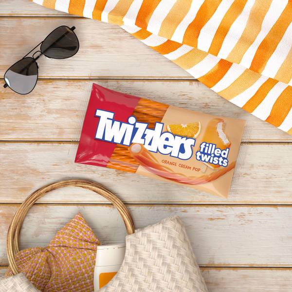 TWIZZLERS 11 oz Filled Twists Orange Cream Pop Chewy Candy