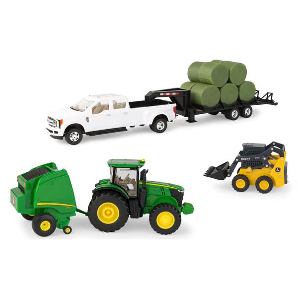 Photo of John Deere 1:32 Scale Round Bale Haying Set