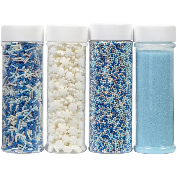 Let It Snow Sprinkle Medley | Snowflake Sprinkles | Winter Sprinkles | Blue Sprinkles | Edible Sprinkles | Cake Sprinkles | | 8 Ounce Bag (8 Ounce Bag