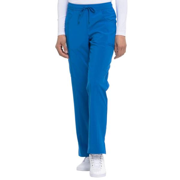 Dickies Women's Mid Rise Straight Leg Drawstring Scrub Pants, Royal, M