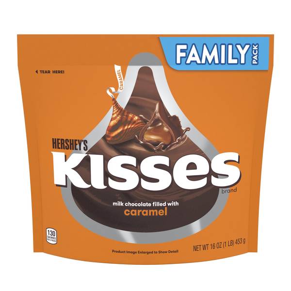 UPC 034000126491 product image for Hershey's 16 oz Milk Chocolate Caramel Kisses | upcitemdb.com