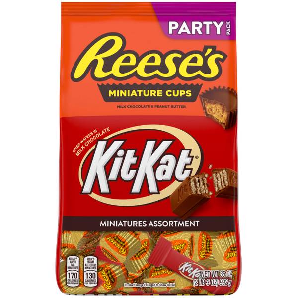 Hershey's 35 oz Kit Kat/Reese's Miniatures Assortment 3400099983