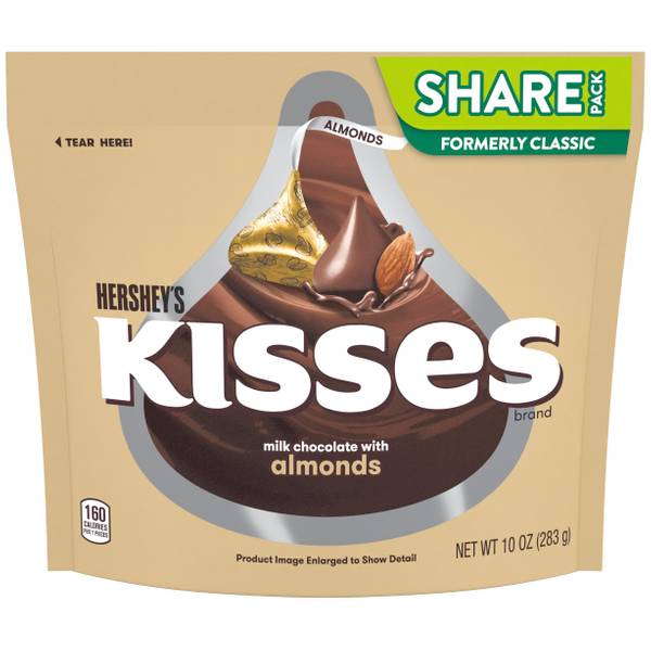 Hershey's 10 oz Milk Chocolate Almond Kisses 3400013453 Blain's Farm & Fleet