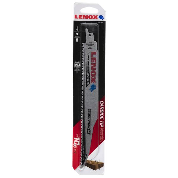 Lenox 9" Demolition CT Carbide Tipped Reciprocating Blade 1832143
