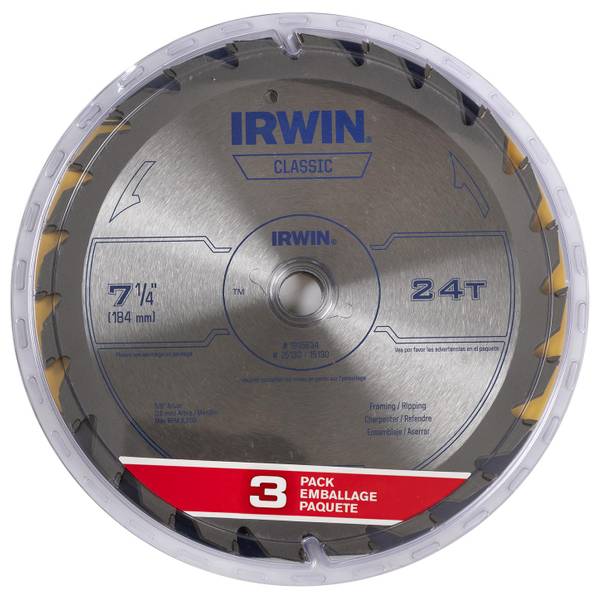 Irwin 7 1/4" 3Pack Classic Saw Blades 1995634 Blain's Farm & Fleet