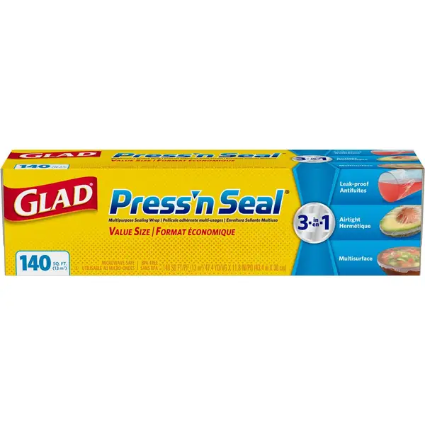 Glad Press'n Seal® Plastic Food Wrap, 140 sq. ft. Roll, Glad Canada