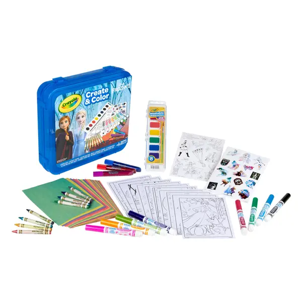 COLORING TROLLS WITH CRAYOLA COLORING KIT 200 MARKERS CRAYONS