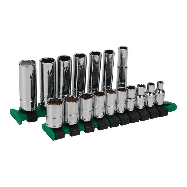 Photo of 17 Piece 1/4" Drive SAE Socket Set