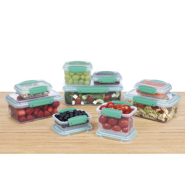 4/Pack Sistema Klip It Salad To Go Container Freezer 4.5 Cup Assorted Colors