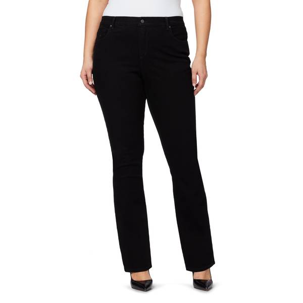 Gloria Vanderbilt Women's Plus Size Average Amanda Bootcut Jeans, Black ...