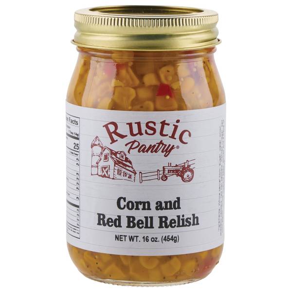 Rustic Pantry 16 oz Corn and Red Bell Relish - 20075 | Blain's Farm & Fleet